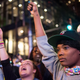 Demonstrators march in protest on Sept. 22, 2016, in Charlotte, N.C. Protests began Sept. 20, 2016, following the fatal shooting of 43-year-old Keith Lamont Scott at an apartment complex near UNC Charlotte. A state of emergency was declared overnight in Charlotte and a midnight curfew was imposed by Mayor Jennifer Roberts, to be lifted at 6 a.m. Despite a midnight curfew, police allowed the peaceful march to continue without interference.
Sean Rayford/Getty Images
